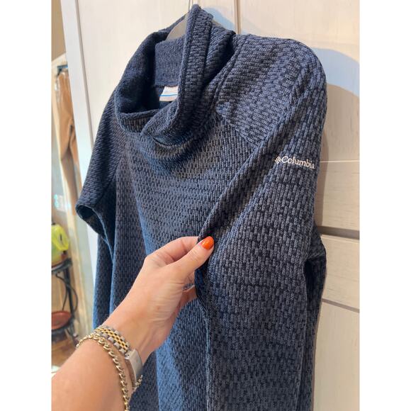 Columbia Chillin Fleece Pullover Sweater Women’s Large Turtleneck Cozy Warm Blue - Picture 2 of 8
